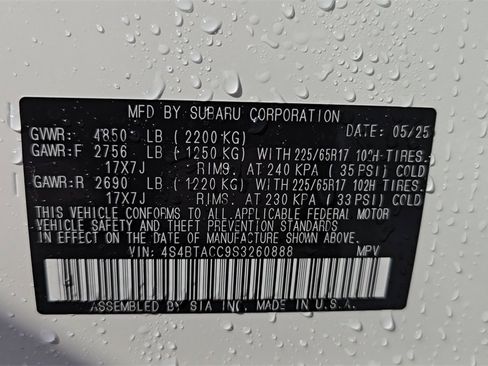 Certified 2025 Subaru Outback Premium image 32