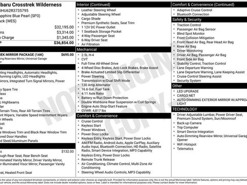 Used 2024 Subaru Crosstrek 2.5i Wilderness w/ Crosstrek Mirror Package image 8