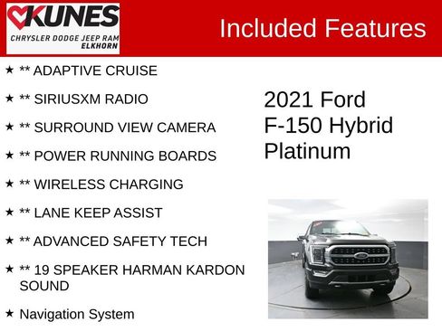 Used 2021 Ford F150 Platinum w/ Equipment Group 701A High AWD/4WD image 4