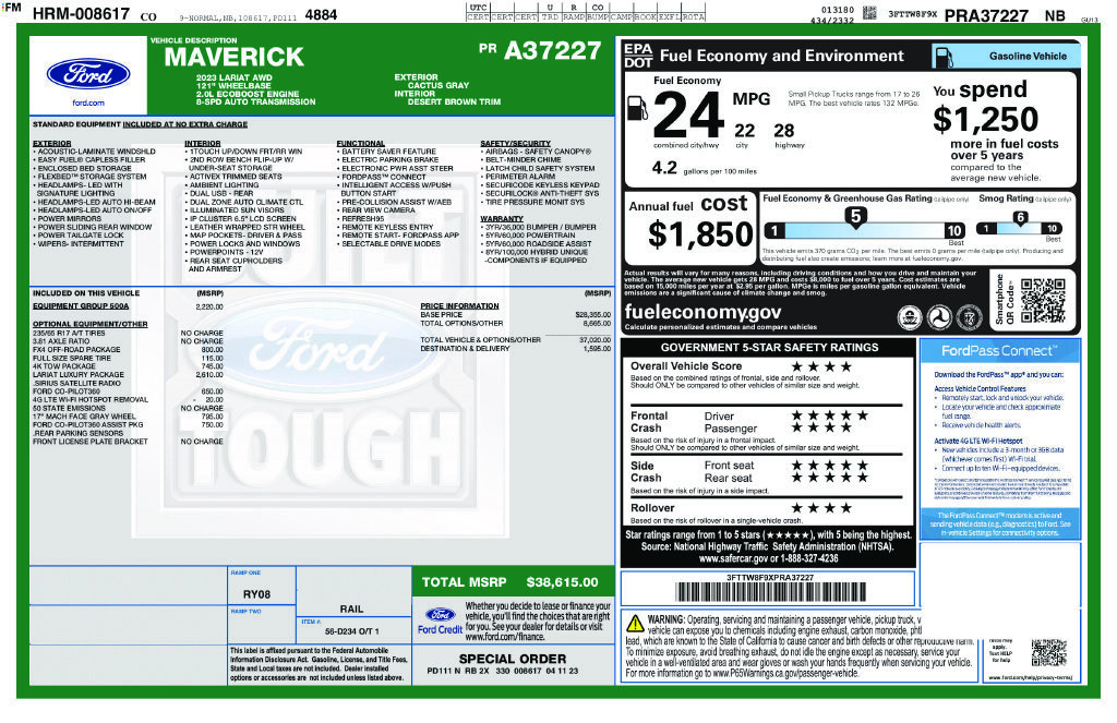 Used 2023 Ford Maverick Lariat w/ Lariat Luxury Package AWD/4WD image 31