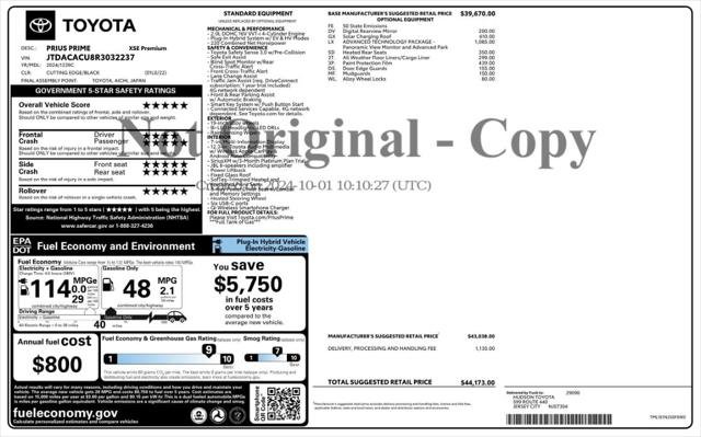 Used 2024 Toyota Prius Prime Premium w/ Advanced Technology Package FWD image 4