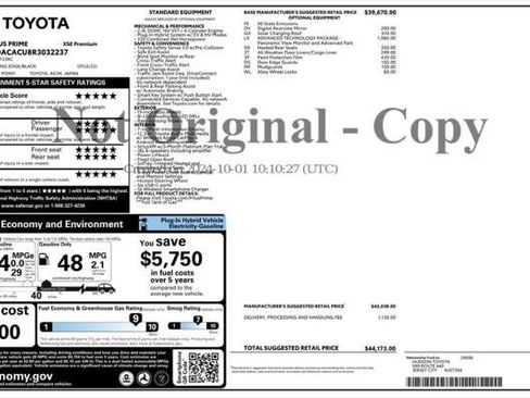 Used 2024 Toyota Prius Prime Premium w/ Advanced Technology Package FWD image 4