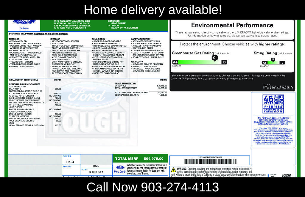 Used 2024 Ford F350 Platinum w/ FX4 Off-Road Package AWD/4WD image 44