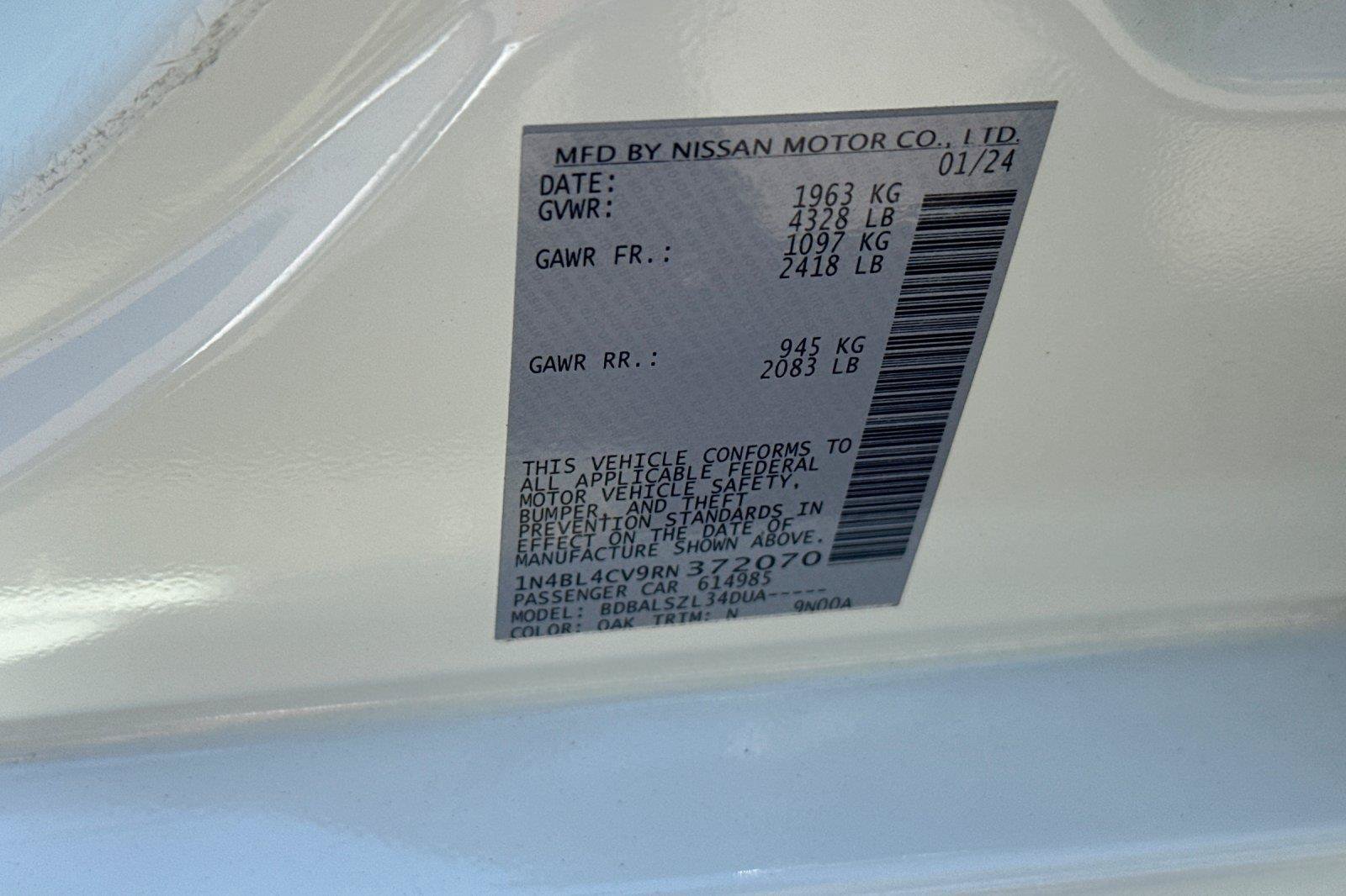 Certified 2024 Nissan Altima 2.5 SR FWD image 27
