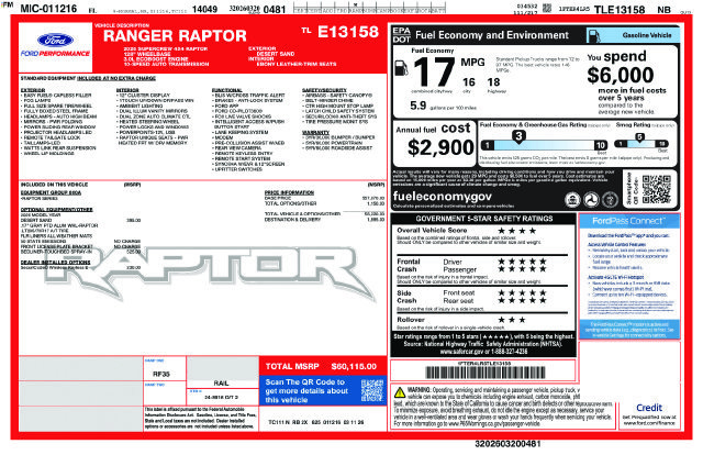 Used 2026 Ford Ranger Raptor AWD/4WD image 2
