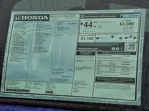 New 2026 Honda Accord Sport image 3