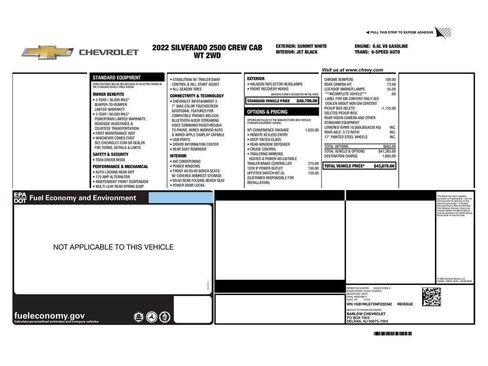 Used 2022 Chevrolet Silverado 2500 W/T w/ WT Convenience Package RWD image 33