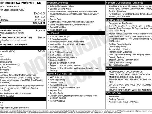 Used 2021 Buick Encore GX Preferred w/ Sport Touring Package image 13