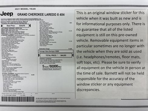 Used 2021 Jeep Grand Cherokee Laredo X image 2