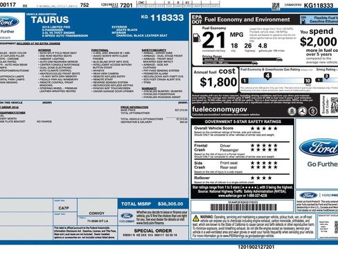 Used 2019 Ford Taurus Limited FWD image 4