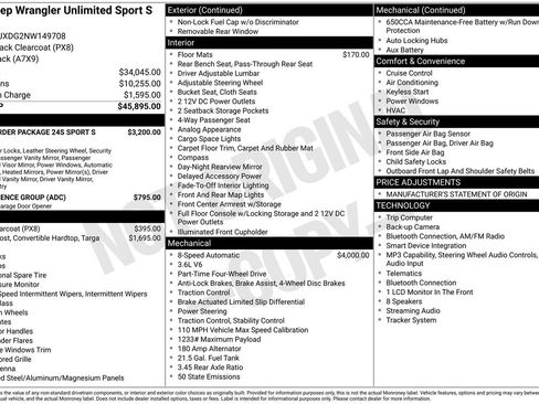 Used 2022 Jeep Wrangler Unlimited Sport AWD/4WD image 36