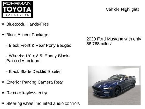 Used 2020 Ford Mustang Premium w/ Black Accent Package RWD image 8