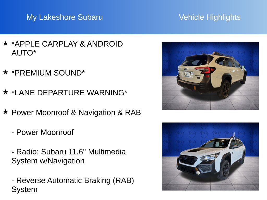 Certified 2025 Subaru Outback Wilderness AWD/4WD image 7