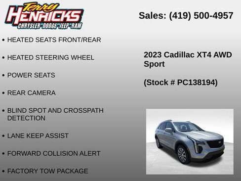 Used 2023 Cadillac XT4 Sport w/ Trailering Package AWD/4WD image 23