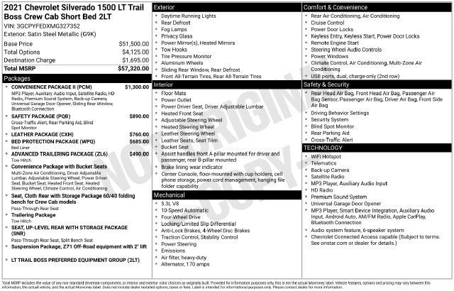 Used 2021 Chevrolet Silverado 1500 LT Trail Boss w/ Convenience Package II AWD/4WD image 35