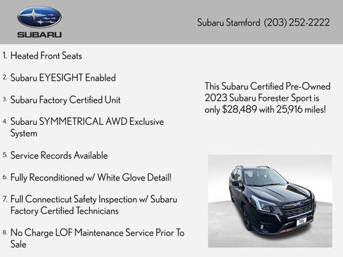 Certified 2023 Subaru Forester Sport AWD/4WD image 2
