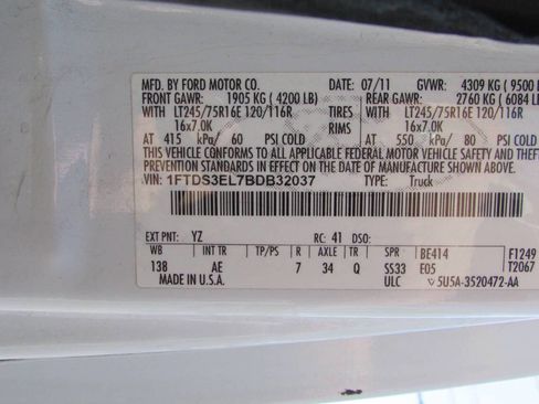 Used 2011 Ford E-350 and Econoline 350 Extended Super Duty w/ PWR Group image 13