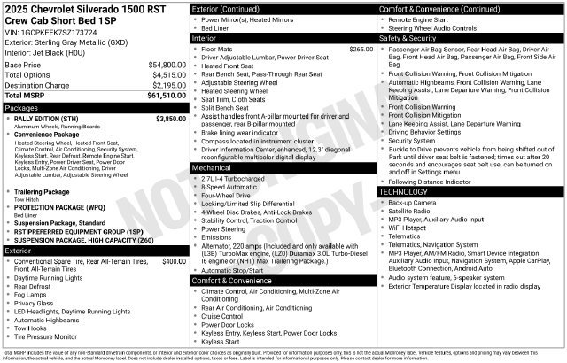 Used 2025 Chevrolet Silverado 1500 RST w/ Rally Edition AWD/4WD image 5