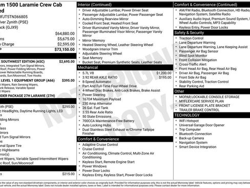 New 2026 RAM 1500 Laramie w/ Laramie Southwest Edition AWD/4WD image 41