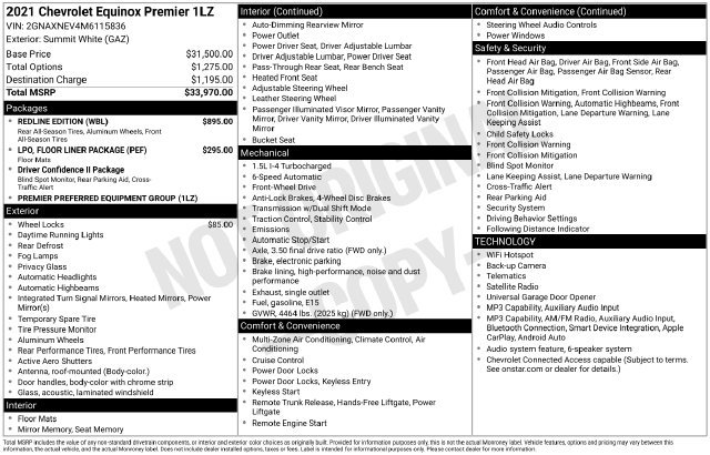 Certified 2021 Chevrolet Equinox Premier w/ Redline Edition FWD image 9