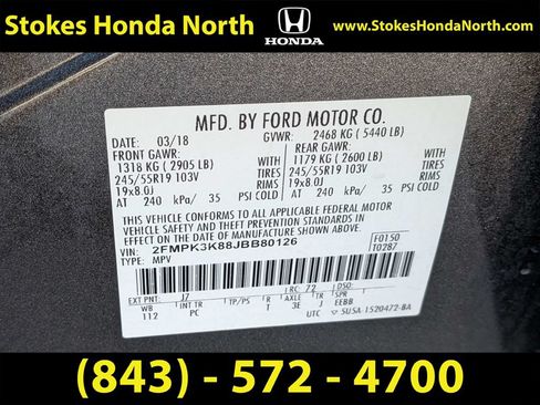 Used 2018 Ford Edge Titanium w/ Equipment Group 301A FWD image 7