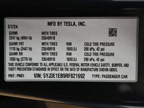 Used 2024 Tesla Model 3 Long Range AWD/4WD image 2