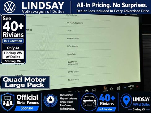 Used 2022 Rivian R1T Launch Edition AWD/4WD image 23