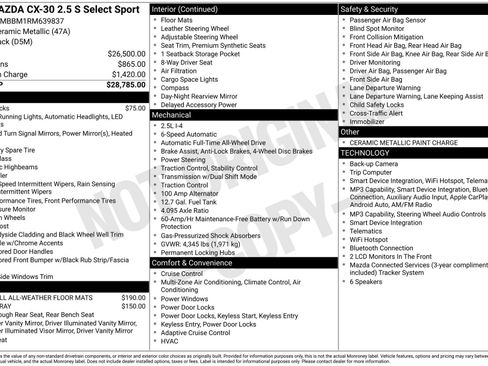 Used 2024 MAZDA CX-30 AWD 2.5 S w/ Select Sport Pkg image 19