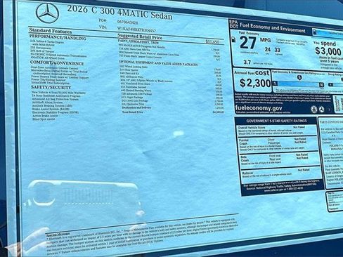 New 2026 Mercedes-Benz C 300 4MATIC Sedan image 17