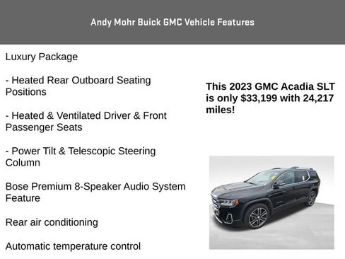 Used 2023 GMC Acadia SLT w/ Technology Package image 12