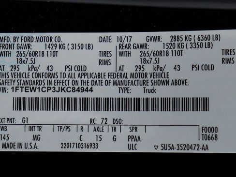 Used 2018 Ford F150 XLT w/ Equipment Group 302A Luxury image 50