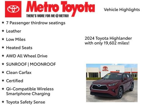 Certified 2024 Toyota Highlander XLE image 8