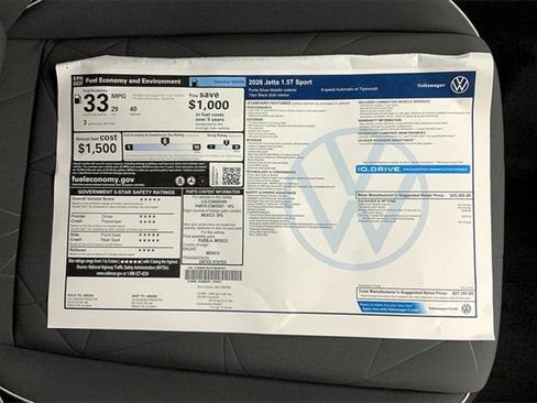 New 2026 Volkswagen Jetta Sport image 15