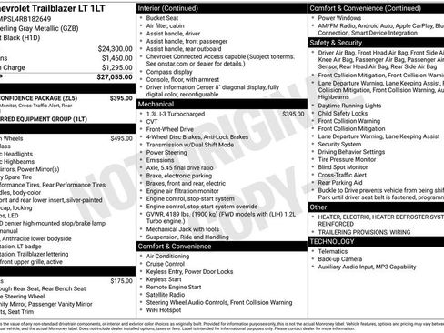 Used 2024 Chevrolet TrailBlazer LT w/ Driver Confidence Package FWD image 2