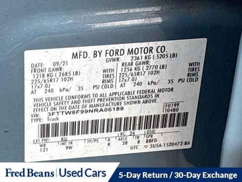 Used 2022 Ford Maverick XL w/ Equipment Group 100A Standard AWD/4WD image 37
