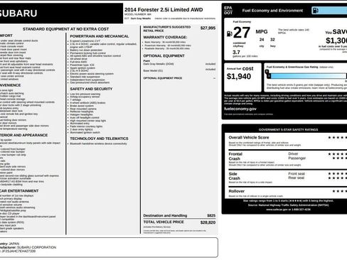 Used 2014 Subaru Forester 2.5i Limited image 55