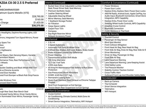 Used 2024 MAZDA CX-30 AWD 2.5 S w/ Preferred Package image 27