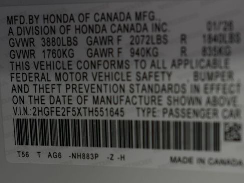 Certified 2026 Honda Civic Sport image 32