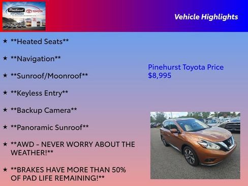 Used 2015 Nissan Murano Platinum w/ Platinum Technology Package AWD/4WD image 31