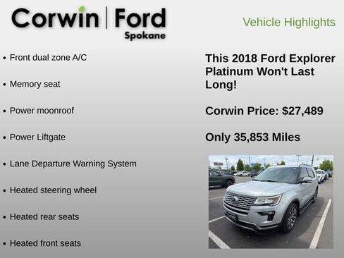 Used 2018 Ford Explorer Platinum AWD/4WD image 6