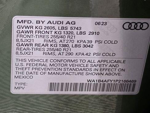 Certified 2023 Audi SQ5 Premium Plus w/ Premium Plus Package AWD/4WD image 53