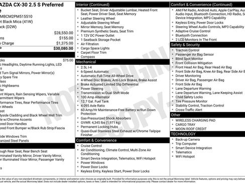 Used 2023 MAZDA CX-30 AWD 2.5 S w/ Preferred Package image 6