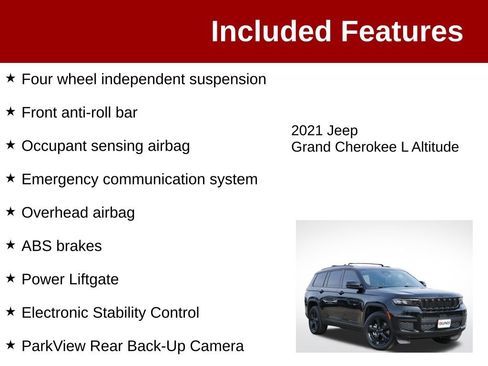 Used 2021 Jeep Grand Cherokee L Laredo AWD/4WD image 4