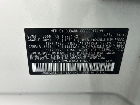 Used 2021 Subaru Ascent Premium w/ Convenience Package image 28