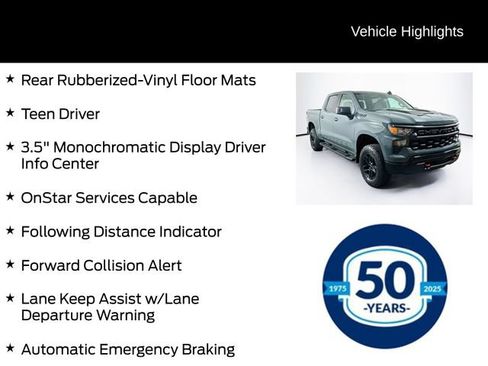 Used 2025 Chevrolet Silverado 1500 Custom Trail Boss w/ LPO, Dark Essentials Package AWD/4WD image 21