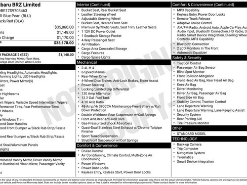New 2025 Subaru BRZ Limited w/ Popular Package 2 image 5