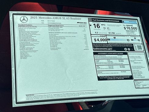 New 2025 Mercedes-Benz SL 63 AMG 4MATIC image 27