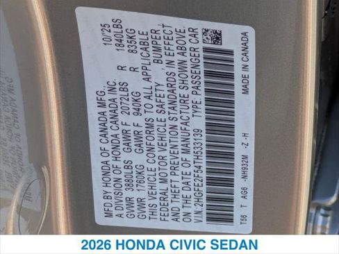 New 2026 Honda Civic Sport image 26