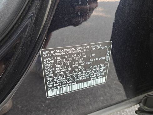 Certified 2023 Volkswagen Atlas SE w/ Panoramic Sunroof Package FWD image 35