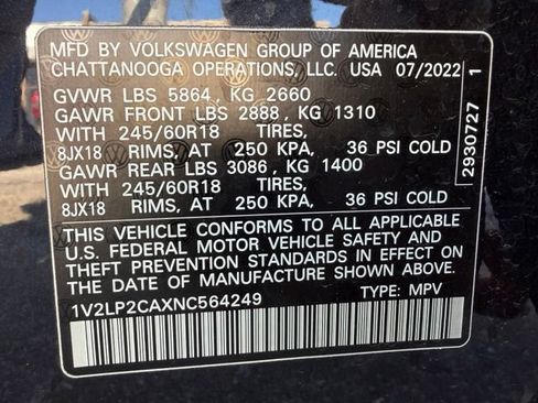 Used 2022 Volkswagen Atlas SE AWD/4WD image 46